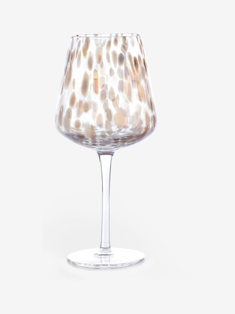 Set of 2 White Confetti Wine Glasses - Image 4 of 4 Set of 2 White Confetti Wine Glasses - Image 4 of 4