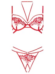 Ann Summers bundet til at forføre Blomstret Guipere sæt uden skridt - Billede 5 af 5