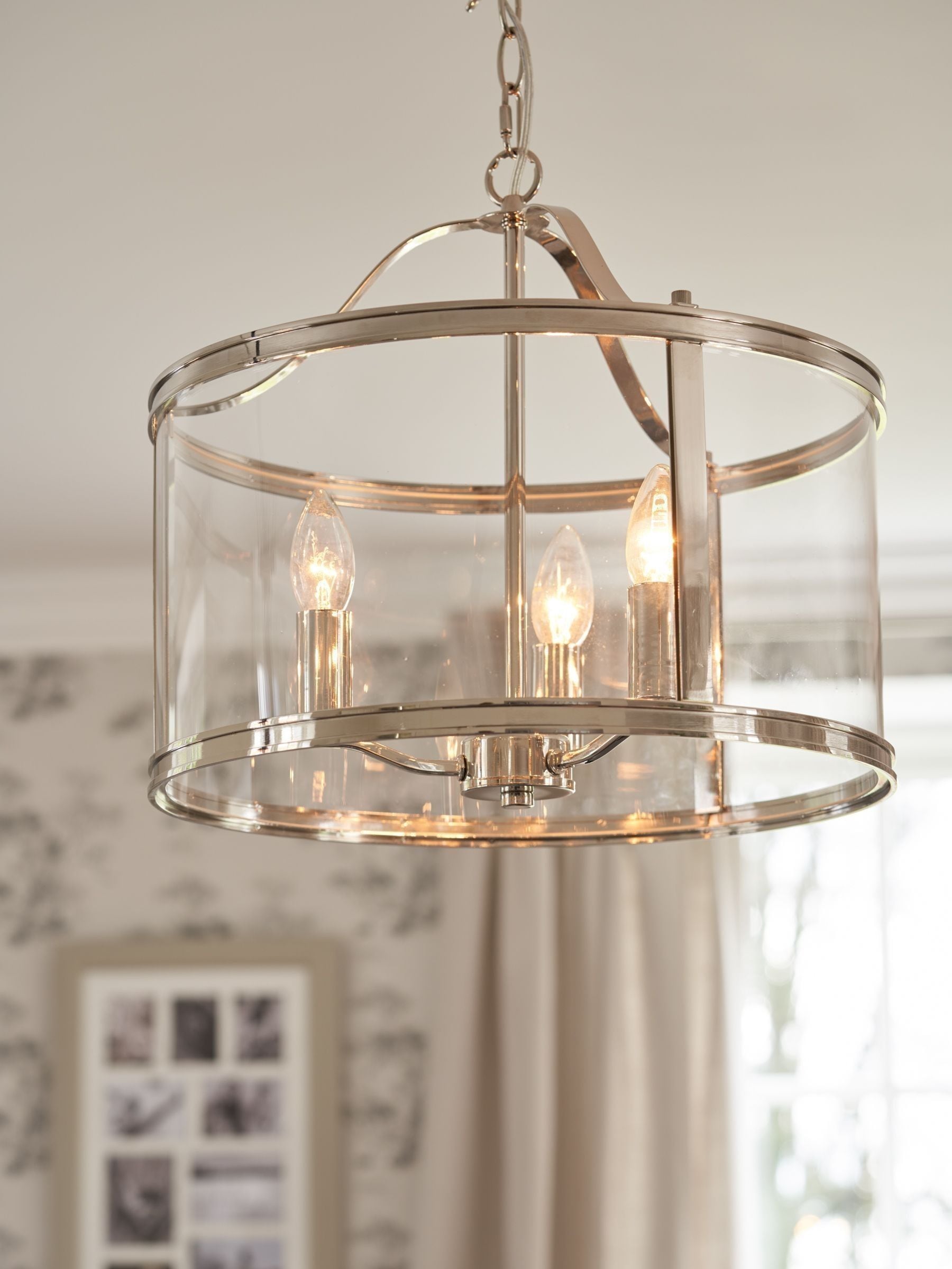 Buy Laura Ashley Chrome Harrington Pendant 3 Light Ceiling Light from the Next UK online shop