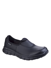 Skechers Black Sure Track Slip Resistant Occupational Shoes - Image 2 of 5