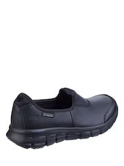 Skechers Black Sure Track Slip Resistant Occupational Shoes - Image 3 of 5
