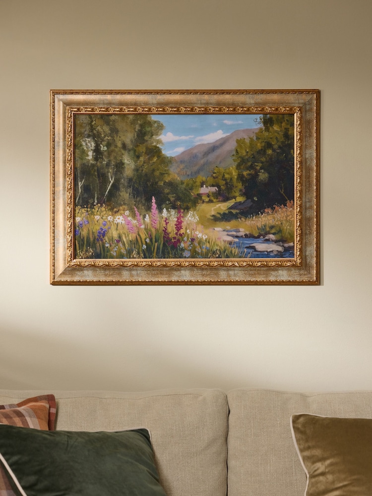 Gold Ornate Landscape Wall Art - Image 1 of 5 Gold Ornate Landscape Wall Art - Image 1 of 5