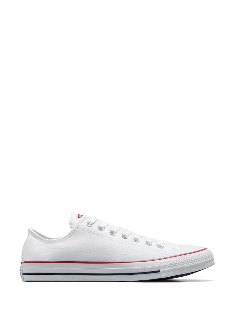 Converse White Chuck Taylor Ox Trainers - Image 3 of 8