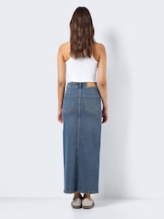 NOISY MAY Blue Split Front Denim Midi Skirt - Image 3 of 7