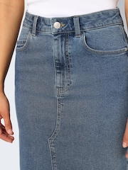 NOISY MAY Blue Split Front Denim Midi Skirt - Image 5 of 7
