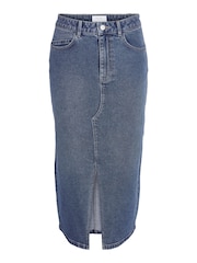 NOISY MAY Blue Split Front Denim Midi Skirt - Image 7 of 7