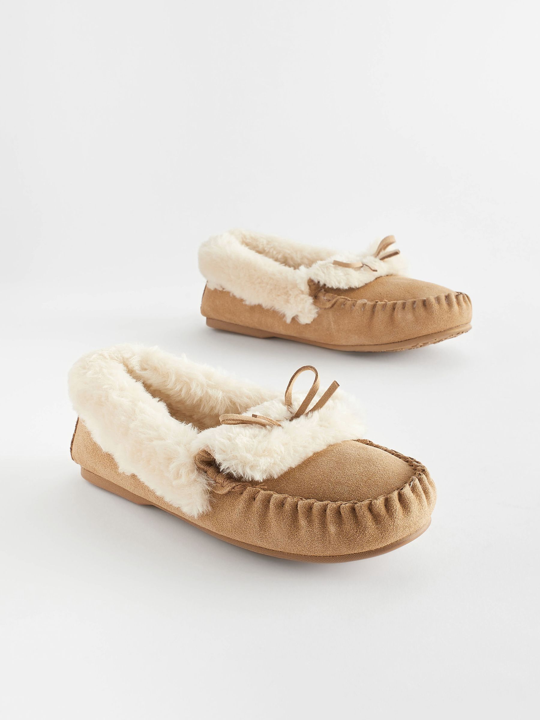 Buy Tan Brown Suede Moccasin Slippers from Next Netherlands