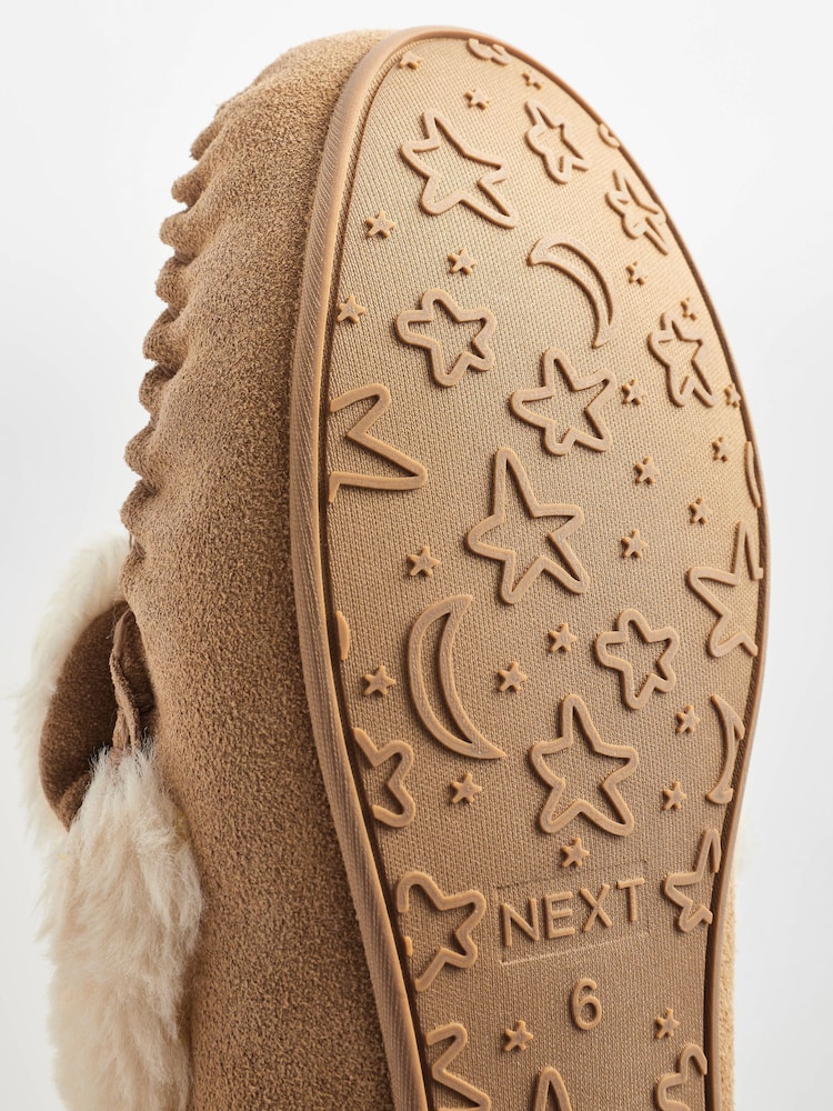 Tan Brown Suede Moccasin Slippers - Image 7 of 7 Tan Brown Suede Moccasin Slippers - Image 7 of 7
