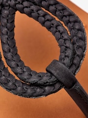Black Regular/Wide Fit Forever Comfort® Double Plait Toe Thong Sandals - Image 7 of 7