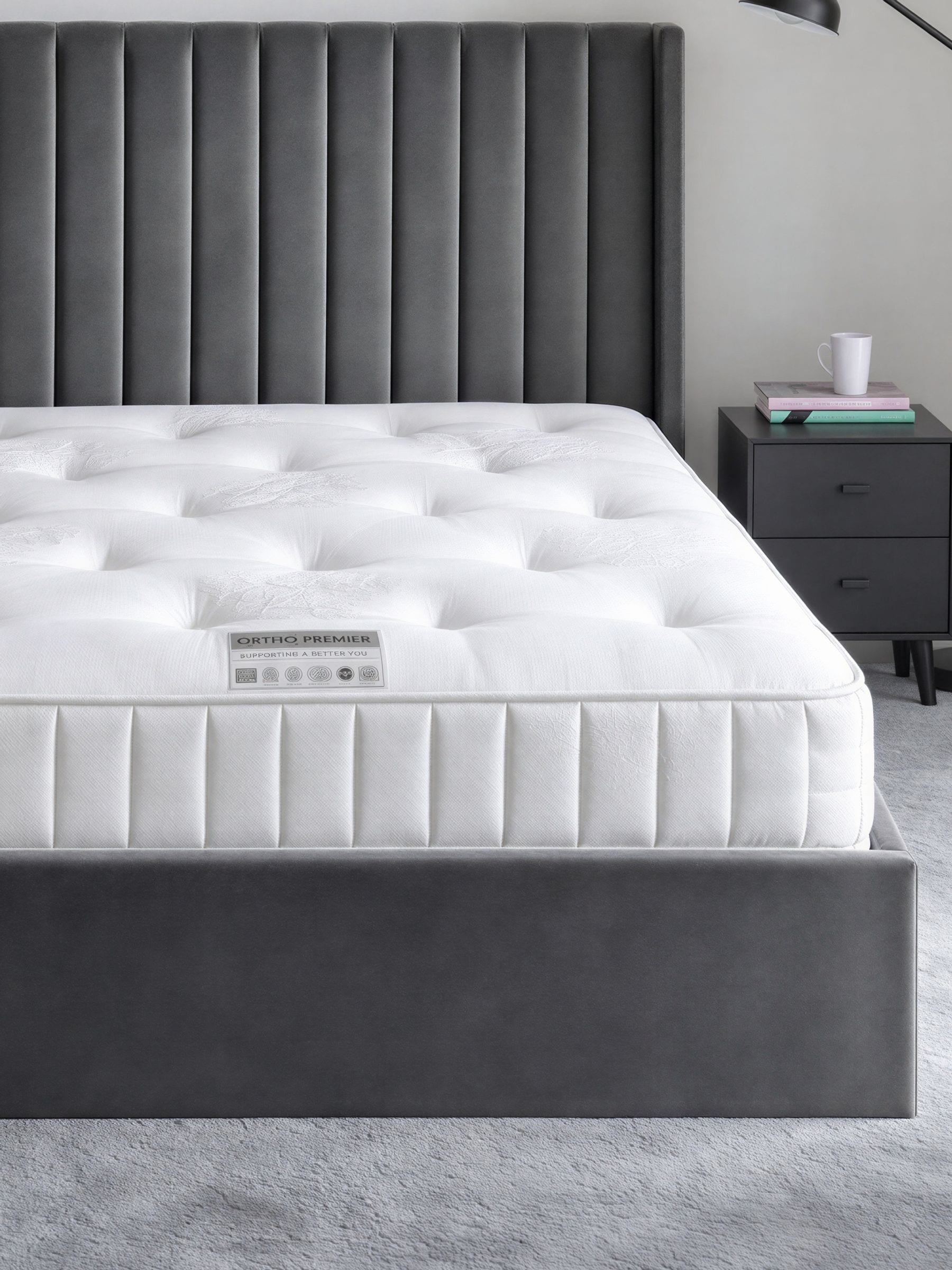 Julian Bowen Unisex White Capsule Memory 1000 Pocket Sprung Memory Foam Hybrid Medium-Firm Mattress