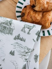Avalon Home Festive Toile Forest Tea Towel - صورة 1 من 6