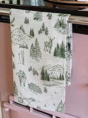 Avalon Home Festive Toile Forest Tea Towel - صورة 5 من 6