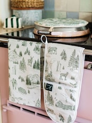 Avalon Home Festive Toile Forest Tea Towel - صورة 6 من 6