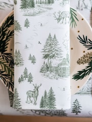 Avalon Home Set of 2 Festive Toile Forest Napkins - صورة 2 من 6