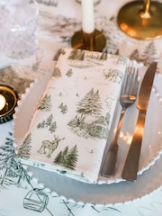 Avalon Home Set of 2 Festive Toile Forest Napkins - صورة 3 من 6