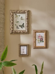 Set of 3 Gold Ornate Wooden Photo Frames - Image 1 of 5