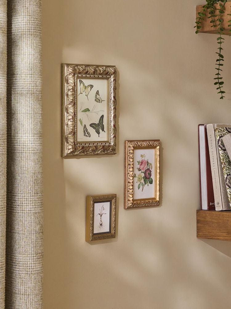 Set of 3 Gold Ornate Wooden Photo Frames - Image 2 of 5