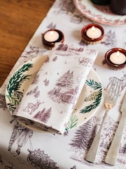 Avalon Home Set of 2 Festive Toile Napkins - 6의 이미지 2