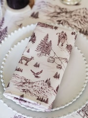 Avalon Home Set of 2 Festive Toile Napkins - 6의 이미지 5