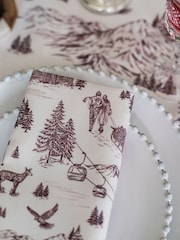Avalon Home Set of 2 Festive Toile Napkins - 6의 이미지 6