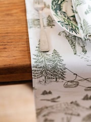 Avalon Home Forest Green Festive Toile Table Runner - Image 5 of 6