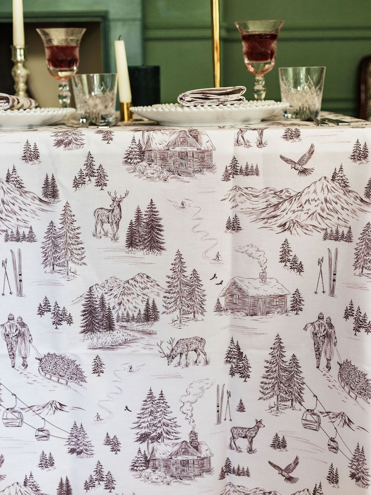 Avalon Home Festive Toile Tablecloth - Image 1 of 6