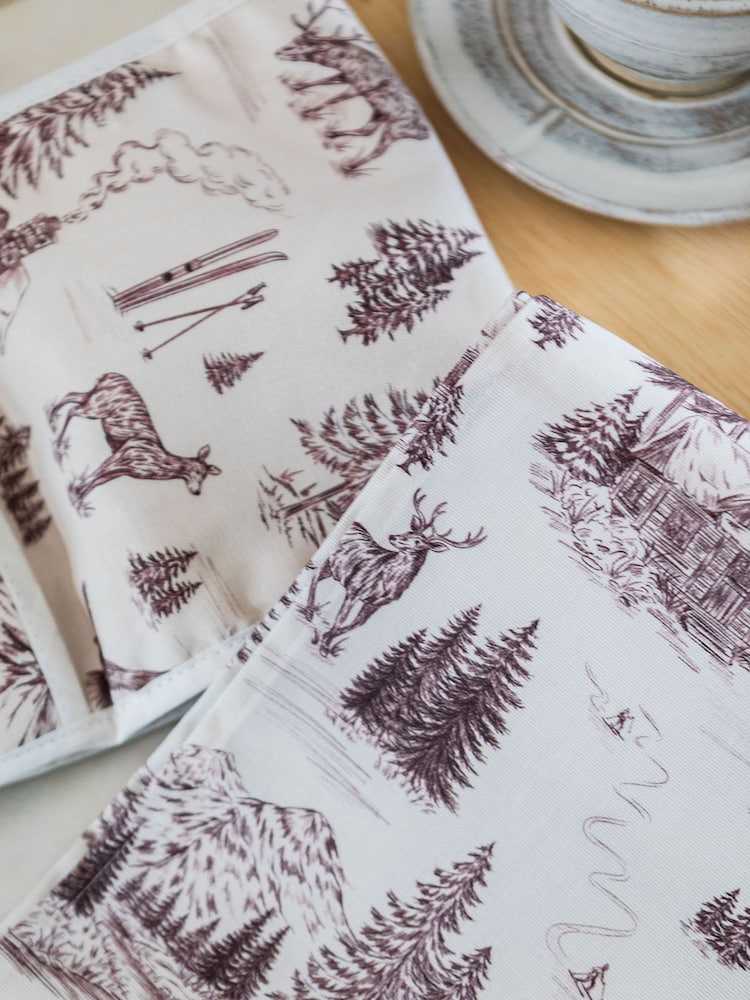 Avalon Home Festive Toile Tea Towel - 7의 이미지 2