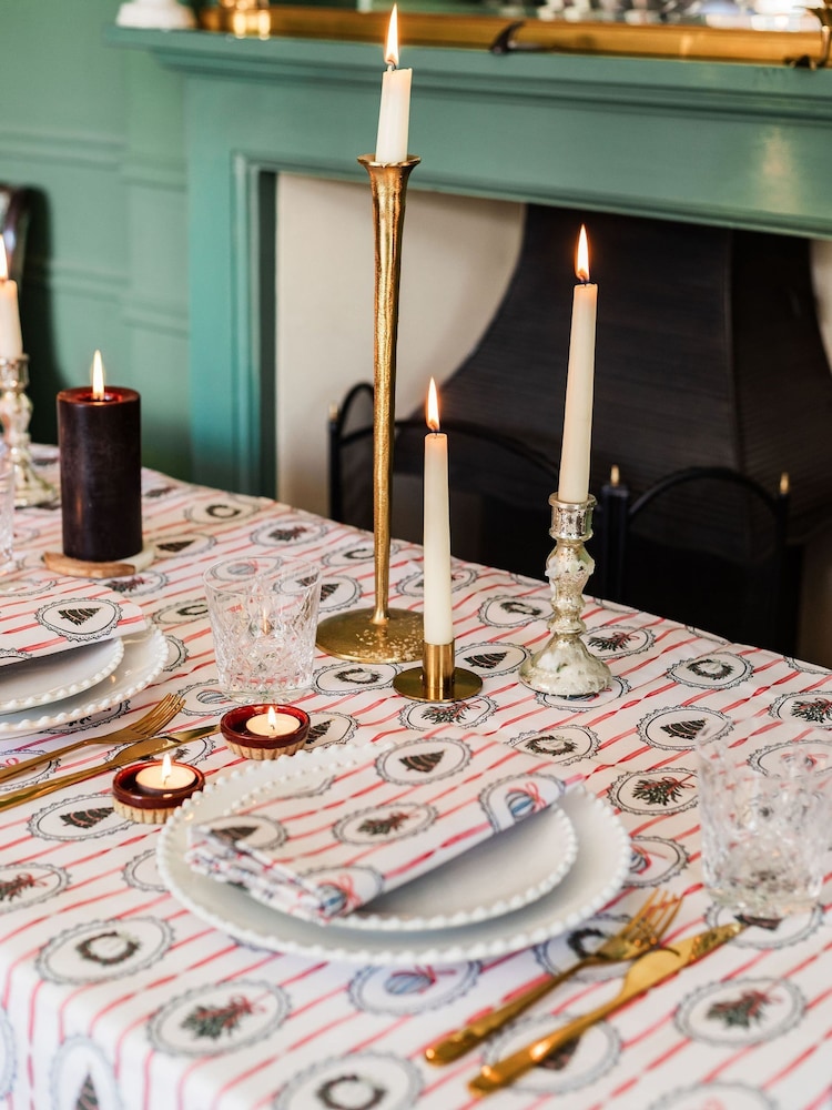 Avalon Home Stripe the Halls Tablecloth - Image 2 of 6