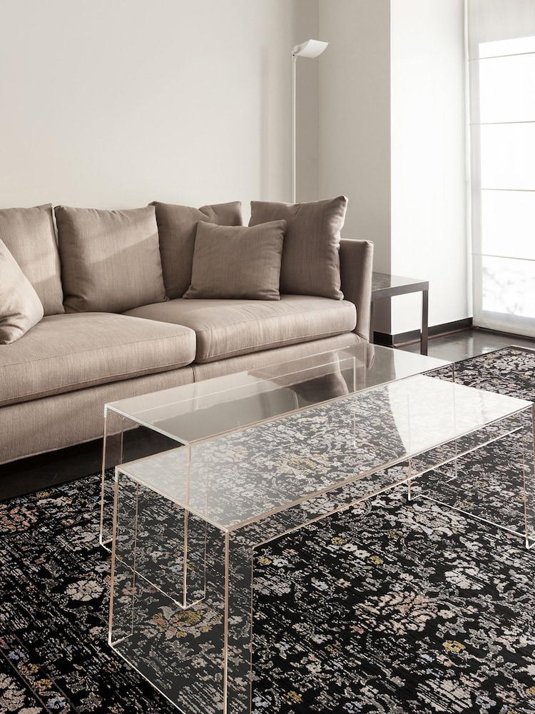 Asiatic Rugs Black Sovereign Vintage Floral Rug - Image 1 of 4