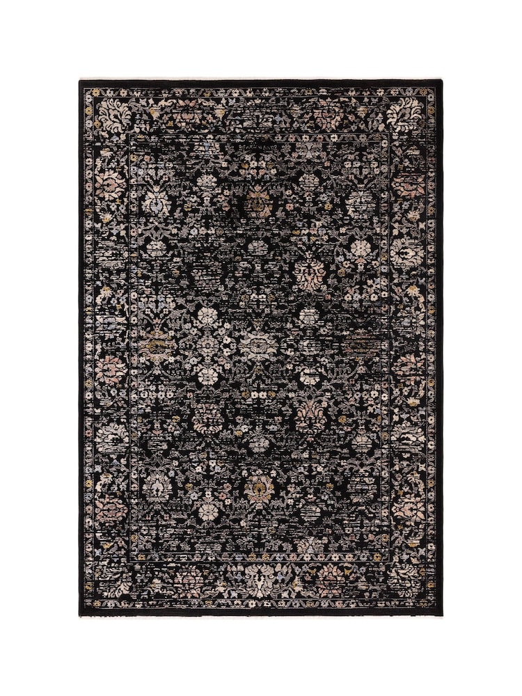 Asiatic Rugs Black Sovereign Vintage Floral Rug - Image 2 of 4