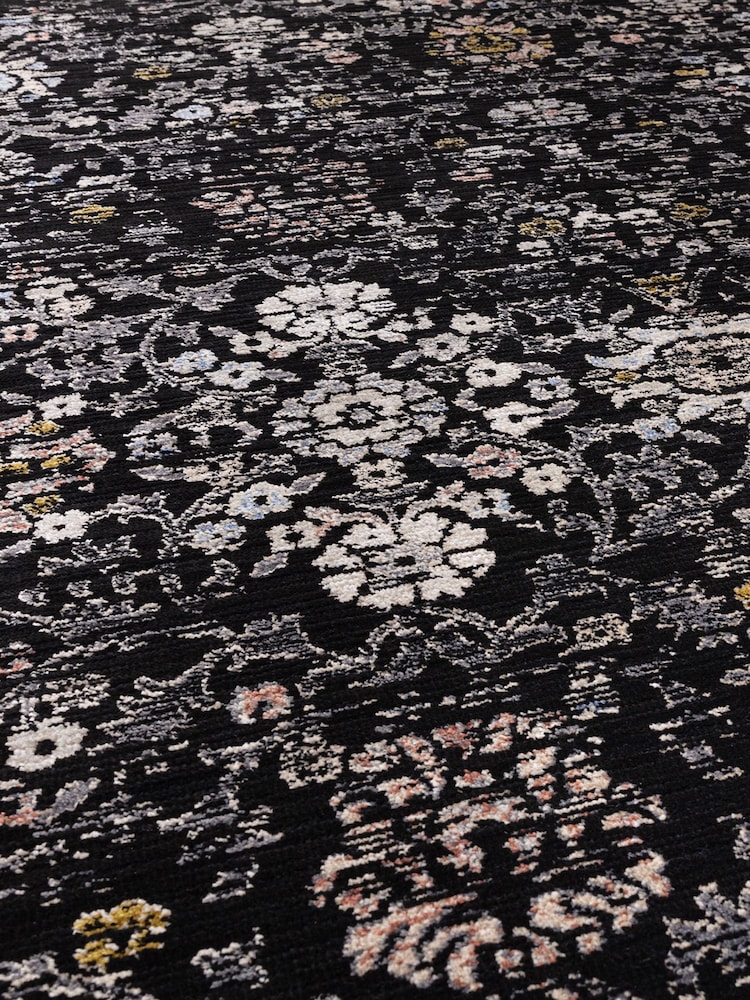 Asiatic Rugs Black Sovereign Vintage Floral Rug - Image 4 of 4
