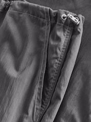 Charcoal Grey Clean Waist Cargo Parachute Trousers - Image 3 of 6