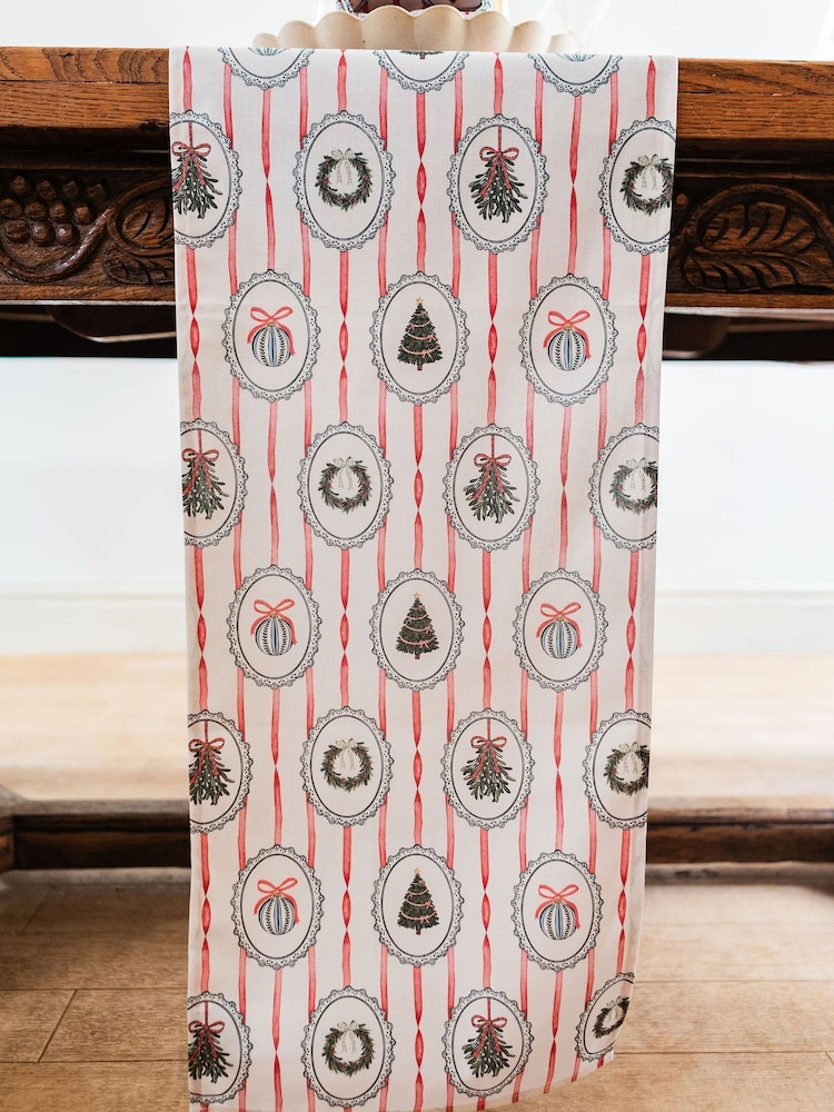 Avalon Home Red Stripe the Halls Table Runner - Image 6 of 6 Avalon Home Red Stripe the Halls Table Runner - Image 6 of 6