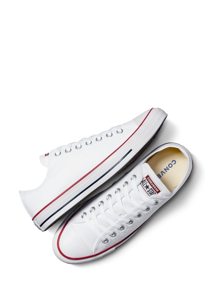 Converse White Standard Fit Chuck Taylor All Star Ox Trainers - Image 5 of 10