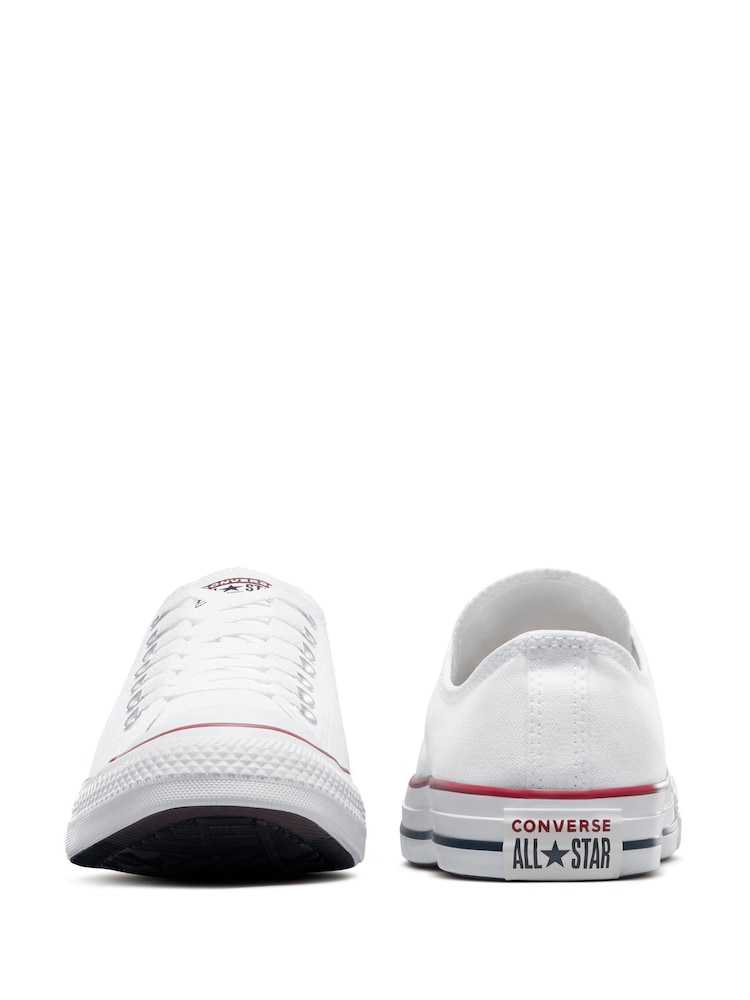 Converse White Standard Fit Chuck Taylor All Star Ox Trainers - Image 7 of 10
