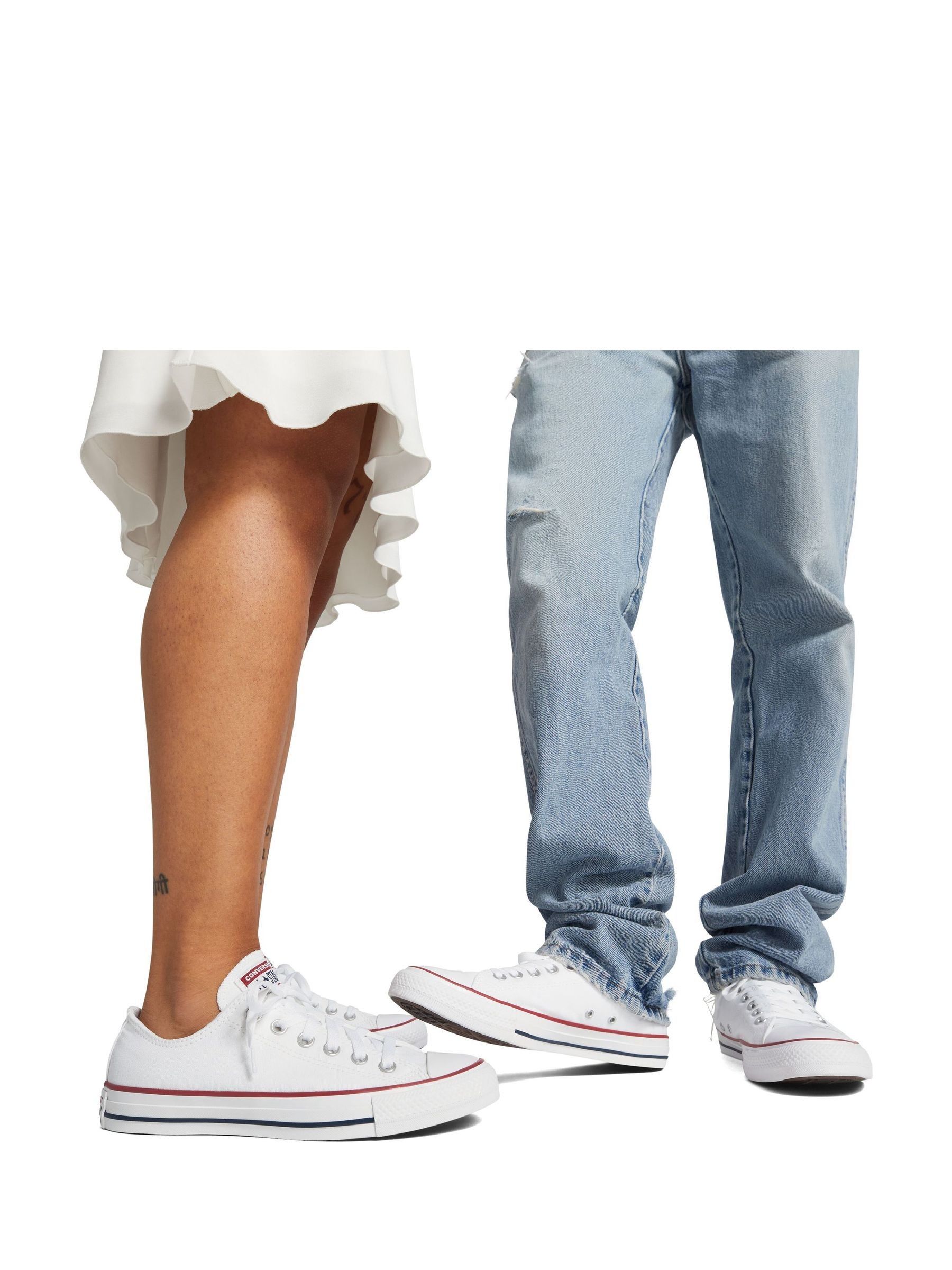 Buy Converse White Standard Fit Chuck Taylor All Star Ox Trainers from Next United Arab Emirates