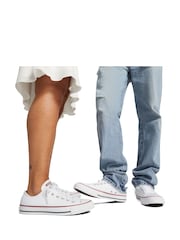 Converse White Standard Fit Chuck Taylor All Star Ox Trainers - Image 10 of 10