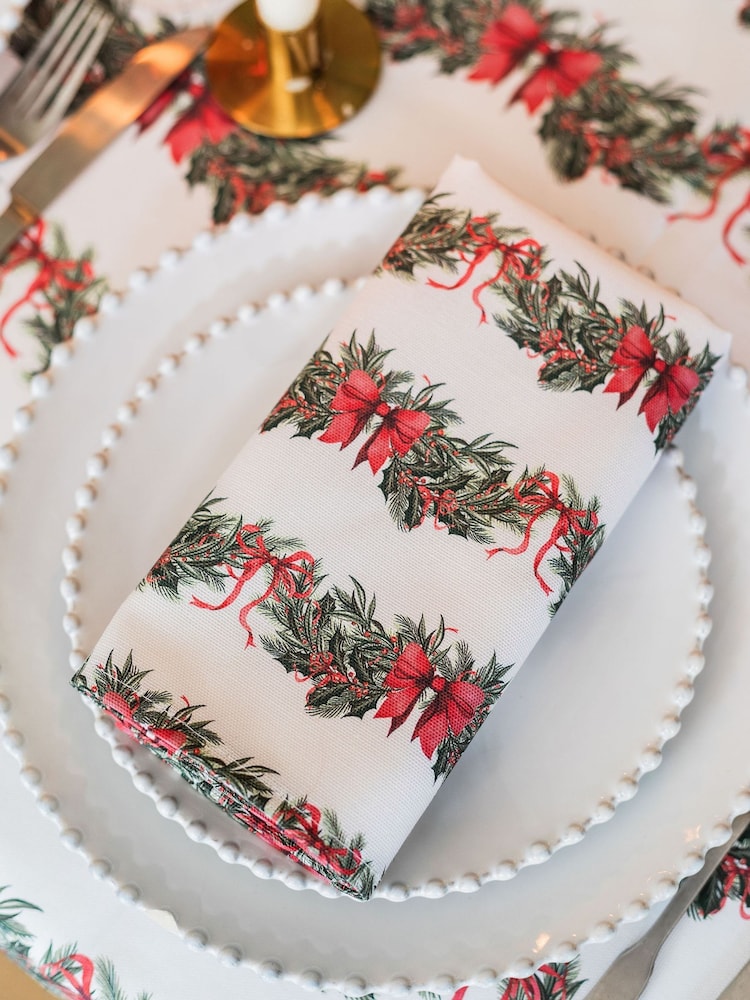 Avalon Home Set of 2 Sweeping Garlands Napkins - Εικόνα 4 από 4 Avalon Home Set of 2 Sweeping Garlands Napkins - Εικόνα 4 από 4