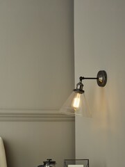 Dar Lighting Silver Ray Wall Light - Image 1 of 4