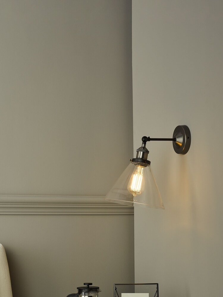 Dar Lighting Silver Ray Wall Light - Image 1 of 4