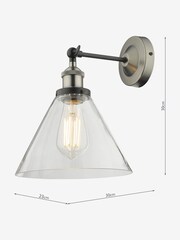Dar Lighting Silver Ray Wall Light - Image 4 of 4