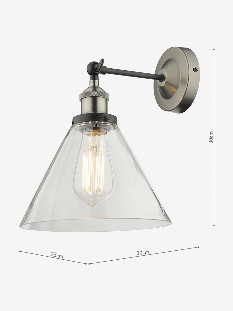 Dar Lighting Silver Ray Wall Light - Image 4 of 4
