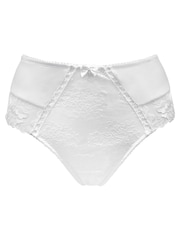 Pour Moi White High Waist Sofia Embroidered Lace Bikini Briefs - Image 4 of 5