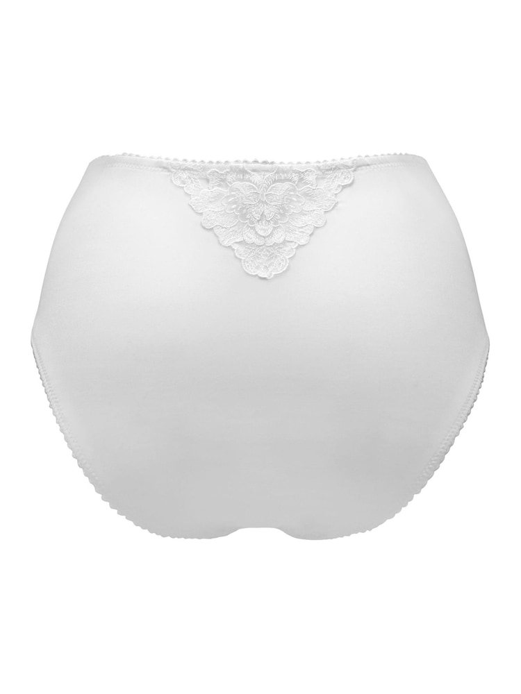 Blanco - Pour Moi Sofia Emb Lace Embroidered Deep Knickers - Imagen 4 de 4 Blanco - Pour Moi Sofia Emb Lace Embroidered Deep Knickers - Imagen 4 de 4