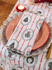 Avalon Home Set of 2 Stripe the Halls Napkins - 6의 이미지 2