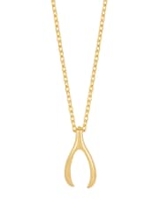 Estella Bartlett Gold Tone Wishbone Necklace - Image 2 of 4