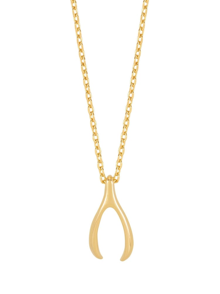 Estella Bartlett Gold Tone Wishbone Necklace - Image 2 of 4 Estella Bartlett Gold Tone Wishbone Necklace - Image 2 of 4