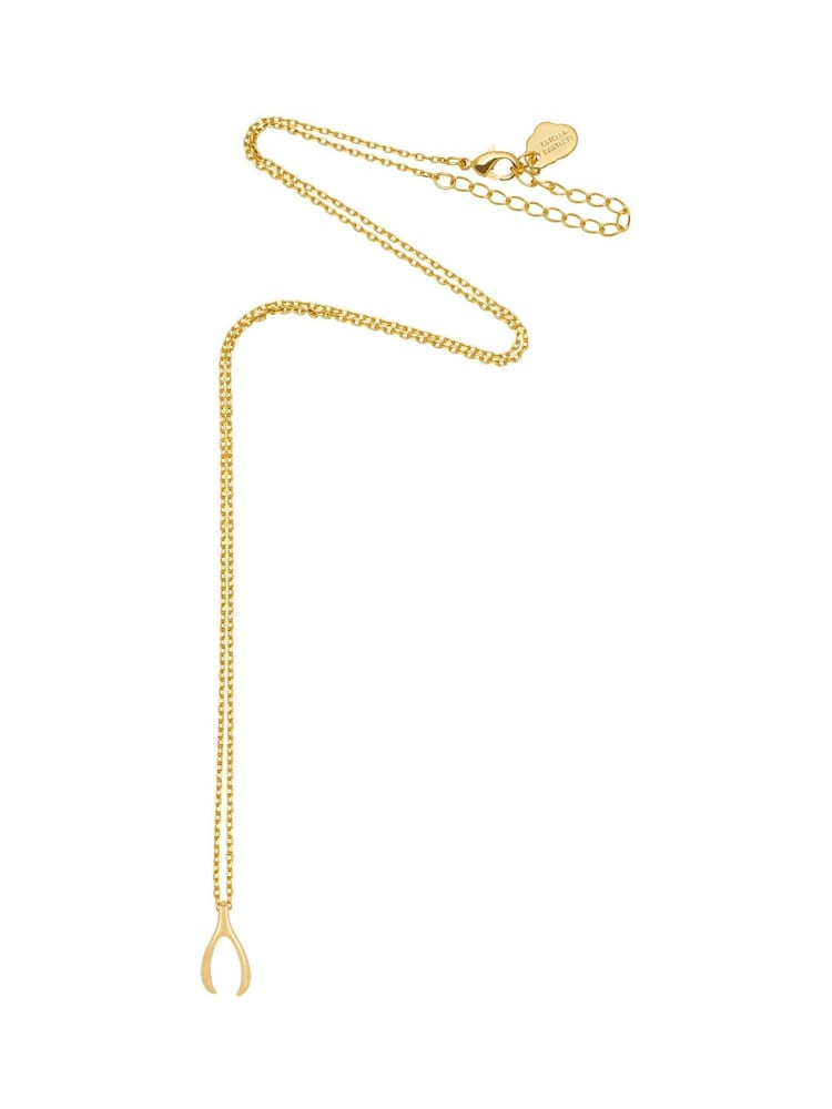 Estella Bartlett Gold Tone Wishbone Necklace - Image 4 of 4 Estella Bartlett Gold Tone Wishbone Necklace - Image 4 of 4