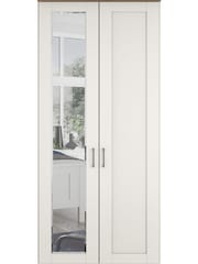 Wiemann White Truro Wood and Mirror Semi Fitted Wardrobe - Image 3 of 3
