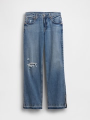 Gap Medium Wash Low Rise '90s Loose Split-Hem Jeans - Image 1 of 1